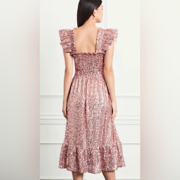 HILL HOUSE Collector's Edition Rose Gold Sequin Ellie Nap Dress -Sz Small - Picture 2 of 9